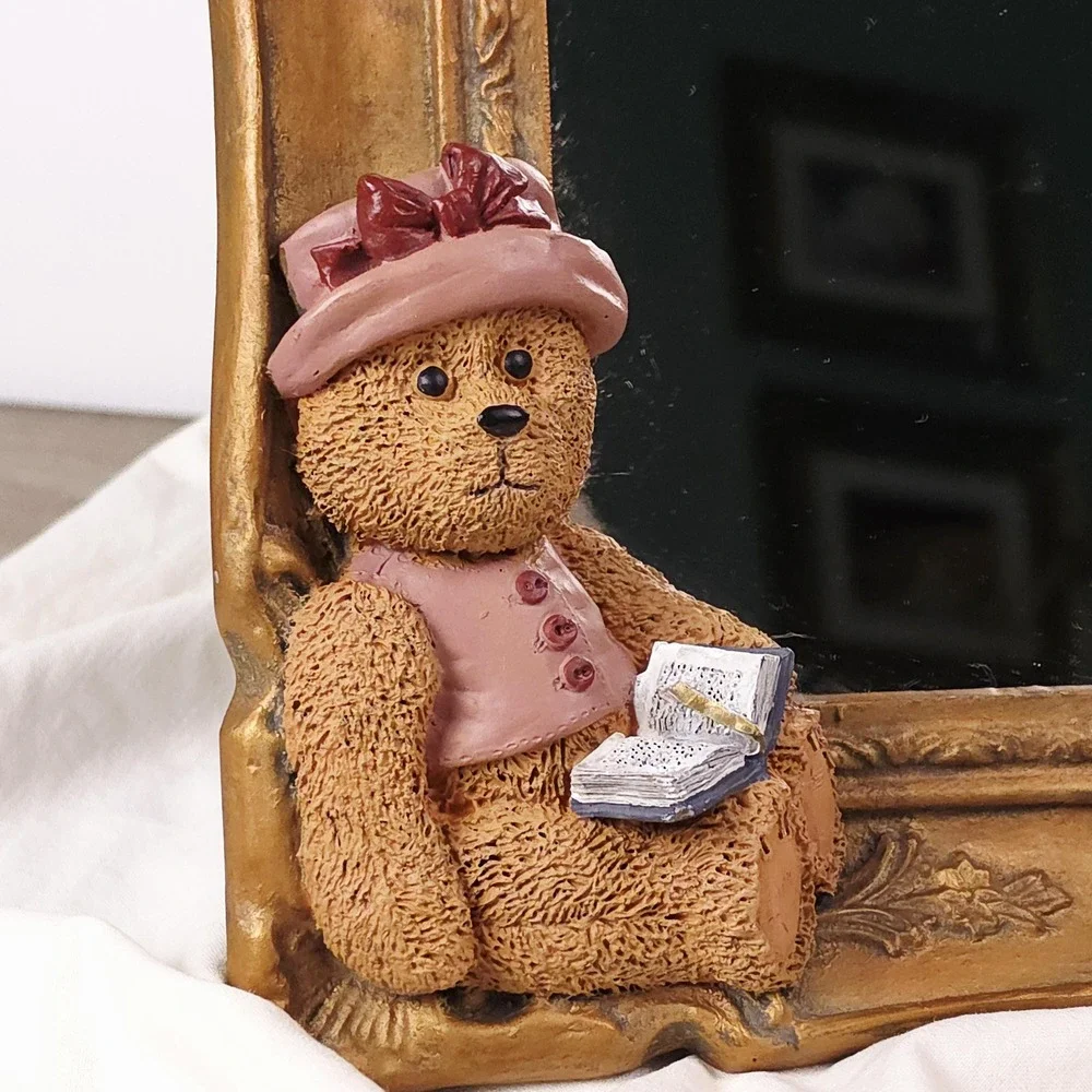 Vintage Teddy Bear Tabletop Mirror, 1990s‎ Decor